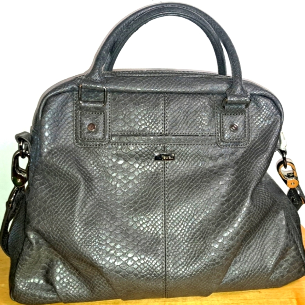 Thirty one Jewel Purse, Gray Snakeskin Print Purse